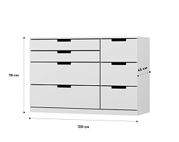 Изображение товара Комод Нордли 33 white ИКЕА (IKEA) на сайте adeta.ru